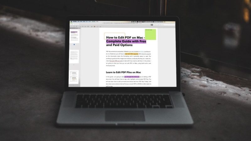 Edit PDF files on Mac
